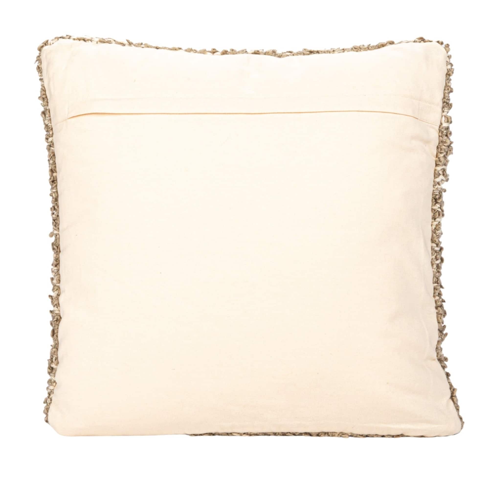 Hello Honey® 20" Brown Woven Cotton Blend Bouclé Pillow